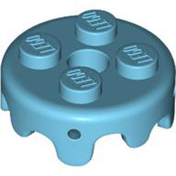 Design Plate 2x2 with 1.5 Hole Medium Azur