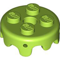 Design Plate 2x2 with 1.5 Hole Bright Yellowish Green