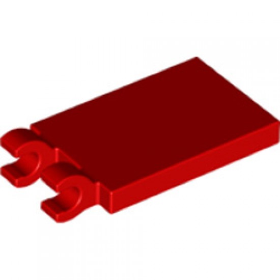 Plate 2x3 with Holder Bright Red