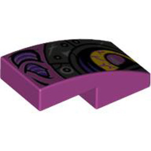 Plate with Bow 1x2x2/3 Number 5 Bright Reddish Violet