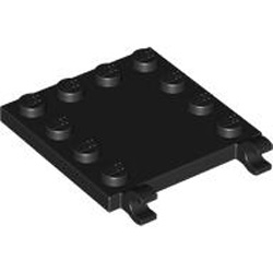 Plate 4x4 with Vertical Holder Dark with Reduced Knobs Black Plate 4x4 with Vertical Holder Dark with Reduced Knobs Black