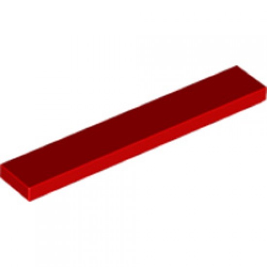 Flat Tile 1x6 Bright Red