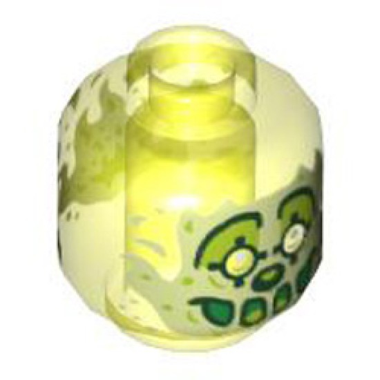 Mini Head Number 3143 Transparent Fluorescent Green