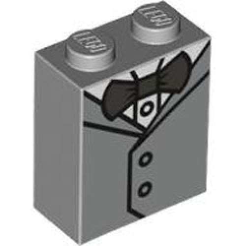 Brick 1x2x2 Number 175 Medium Stone Grey