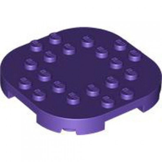 Plate 6x6x2/3 Circle with Reduced Knobs Medium Lilac
