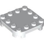 Plate 4x4x2/3 Circle with Reduced Knobs White