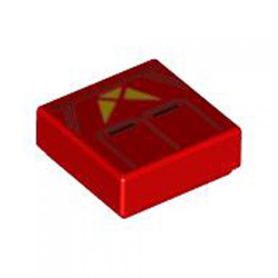 Flat Tile 1x1 Number 214 Bright Red