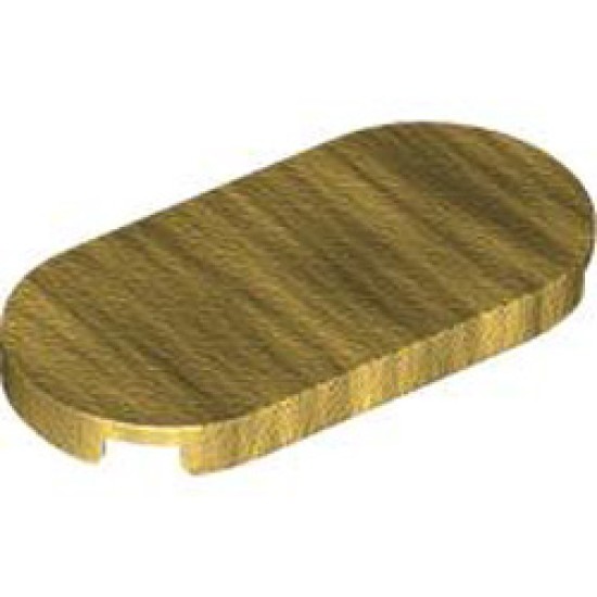 Tile 2x4 Circle Number 1 Warm Gold