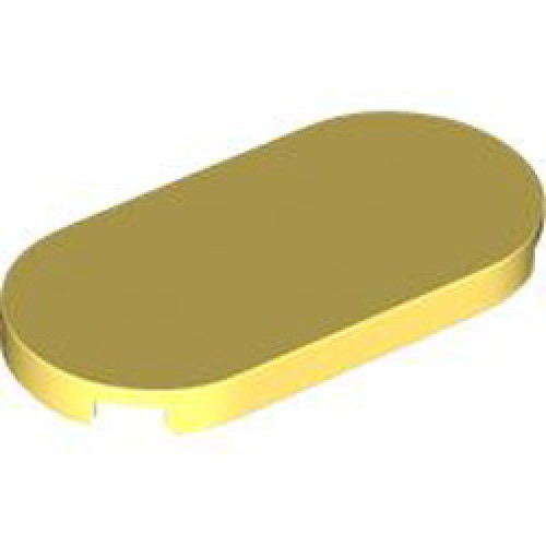 Tile 2x4 Circle Number 1 Cool Yellow