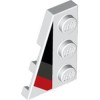 Left Plate 2x3 with Angle Number 1 White