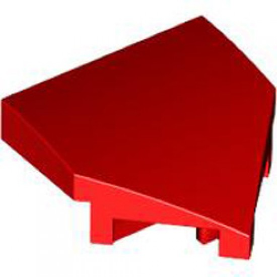 Plate with Bow 2x2x2/3 45 Degree Bright Red
