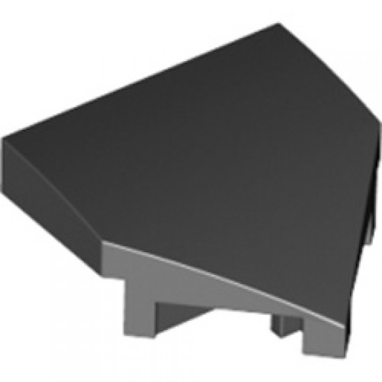 Plate with Bow 2x2x2/3 45 Degree Black