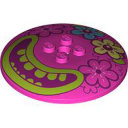 Parabola 6x6 Number 4 Bright Purple