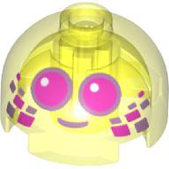 Final Brick 2x2 Number 1021 Transparent Fluorescent Green