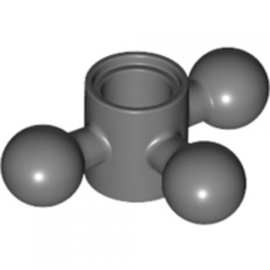 Beam 1 Module with 3 Balls Diameter 5.9 Dark Stone Grey