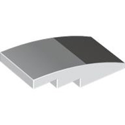 Brick 2x4 with Bow Number 4 White