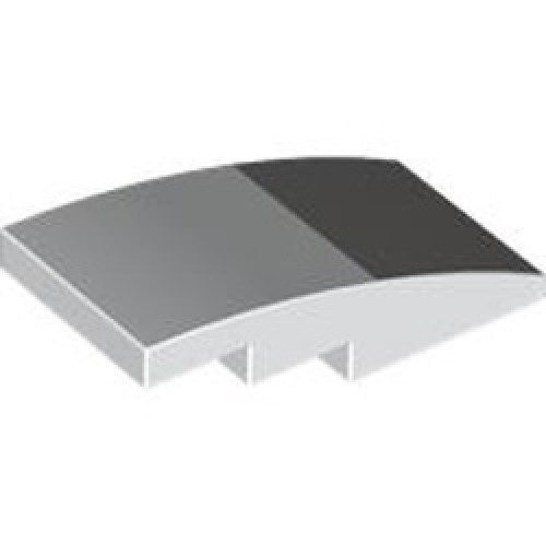 Brick 2x4 with Bow Number 4 White