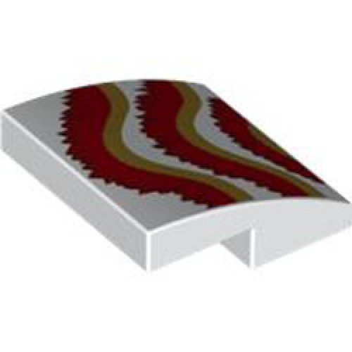 Plate with Bow 2x2x2/3 Number 39 White