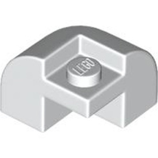 Brick with Bow 2x2x1 1/3 White