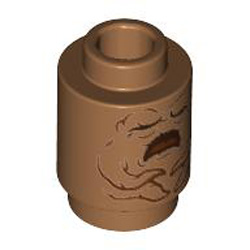 Round Brick 1x1 Number 28 Medium Nougat