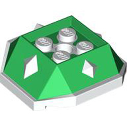 Brick 2x4 with Bow Number 4 Dark Green