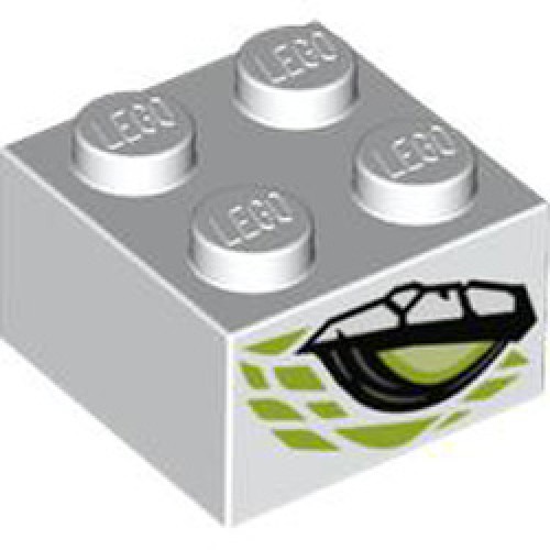 Brick 2X2 NUMBER 136 White