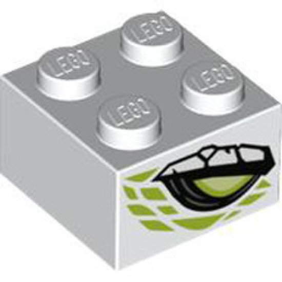 Brick 2X2 NUMBER 136 White