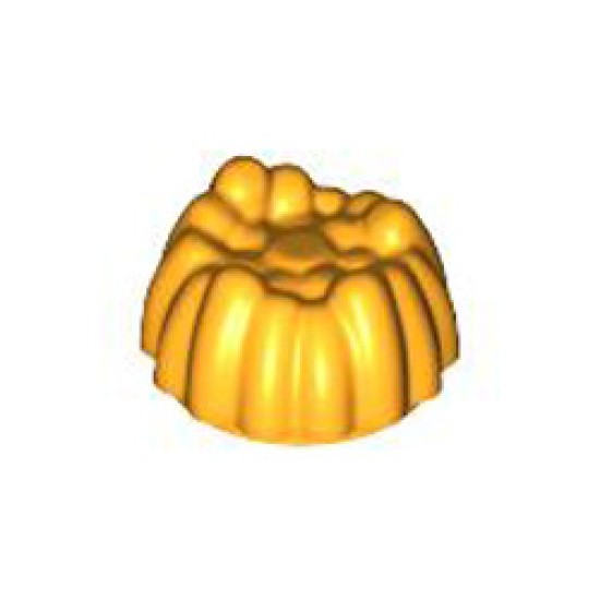 Design Plate 1x1x2/3 Number 4 Flame Yellowish Orange