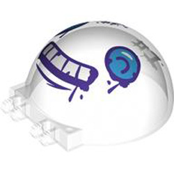 Dome Diameter 47.84 with Combi Hinge Number 4 Transparent White Dome Diameter 47.84 with Combi Hinge Number 4 Transparent White