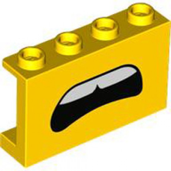 Wall Element 1x4x2 Number 6 Bright Yellow