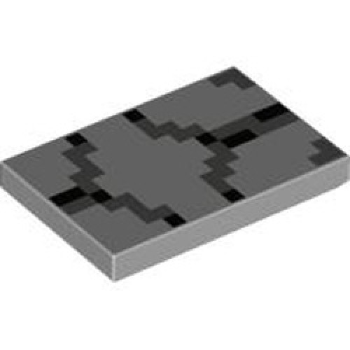 Flat Tile 2x3 Number 37 Medium Stone Grey
