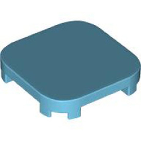 Tile 4x4x2/3 Circle with Knobs Medium Azur