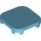 Tile 4x4x2/3 Circle with Knobs Medium Azur