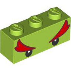 Brick 1x3 Number 56 Bright Yellowish Green