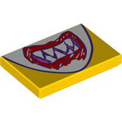 Flat Tile 2x3 Number 40 Bright Yellow