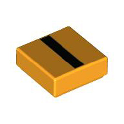 Flat Tile 1x1 Number 221 Flame Yellowish Orange