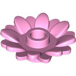 Plant with Plate 1x1 Number 1 with 16 Petals Light Purple