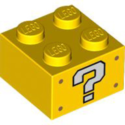 Brick 2x2 Number 140 Bright Yellow