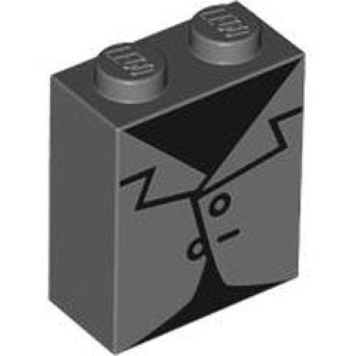 Brick 1x2x2 Number 181 Dark Stone Grey