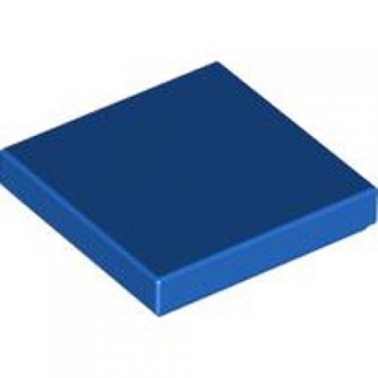 Flat Tile 2x2 with Sticker Number 36 Bright Blue