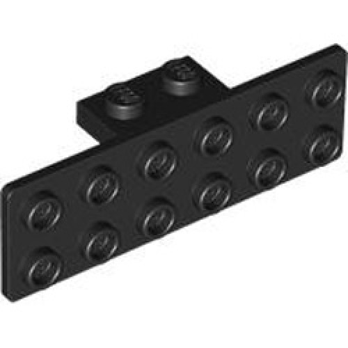 Plate 1x2 with 1.5 Plate 2x6 Downwards Black