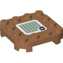 Plate 4x4x2/3 with Sticker Number 33 Medium Nougat Plate 4x4x2/3 with Sticker Number 33 Medium Nougat