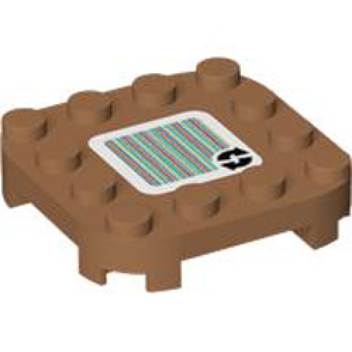 Plate 4x4x2/3 with Sticker Number 33 Medium Nougat Plate 4x4x2/3 with Sticker Number 33 Medium Nougat