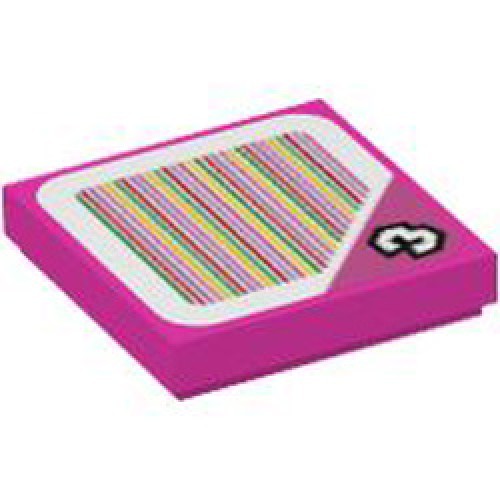 Flat Tile 2x2 with Sticker Number 40 Bright Purple Flat Tile 2x2 with Sticker Number 40 Bright Purple