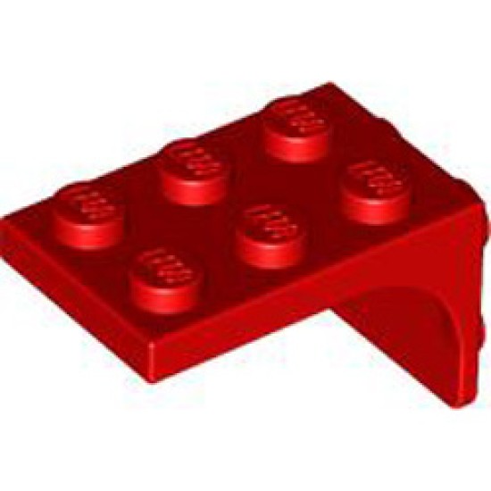 Plate 2x2 with 1.5 Plate 2x2 Downwards Bright Red