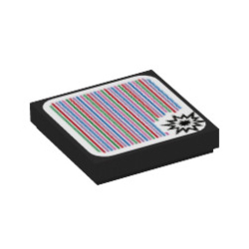 Flat Tile 2x2 with Sticker Number 53 Black