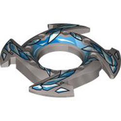 Crown with Blade Number 2 Silver Metallic