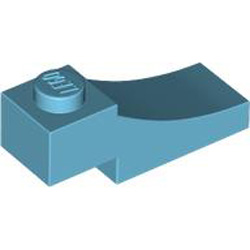Brick 1x3 Outside Half Arch with Cutout Medium Azur Brick 1x3 Outside Half Arch with Cutout Medium Azur