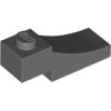 Brick 1x3 Outside Half Arch with Cutout Dark Stone Grey