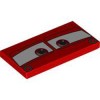 Flat Tile 2x4 Number 36 Bright Red